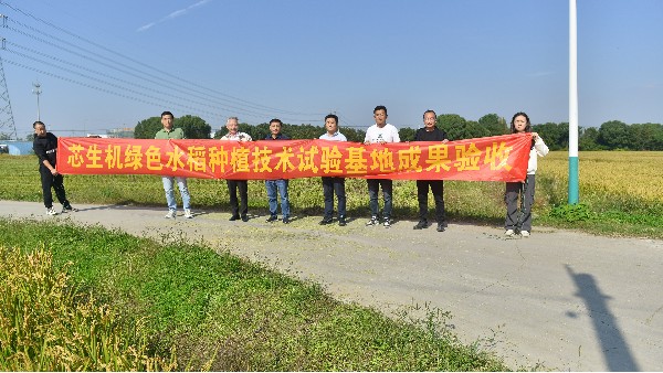 芯生機(jī)綠色水稻種植技術(shù)試驗(yàn)基地測(cè)產(chǎn)驗(yàn)收?qǐng)A滿完成，試驗(yàn)成果顯著